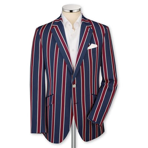 Blue Burgundy Classic Fit Boating Blazer Mens Blazers Jackets From