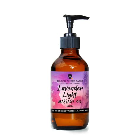 lavender light massage oil black sheep farm oils