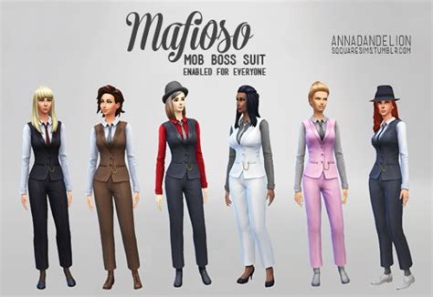 Mafioso Mob Boss Suit 6 Variants At Sqquaresims Sims 4 Updates