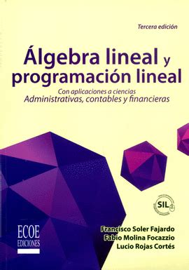 Algebra Lineal Y Programacion Lineal San Cristobal Libros Sac Derechos Reservados