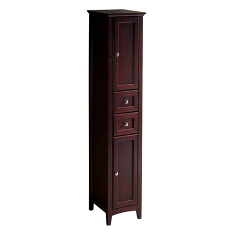 And this without hardly taking up any floor space. Fresca Oxford Mahogany Tall Bathroom Linen Cabinet ...