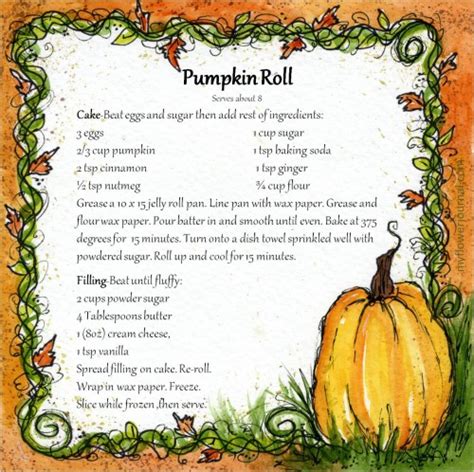 Read on to find out how to roll a pumpkin roll and how to store one in the freezer! Fall Watercolor Journal Pages and a Recipe - My Flower Journal