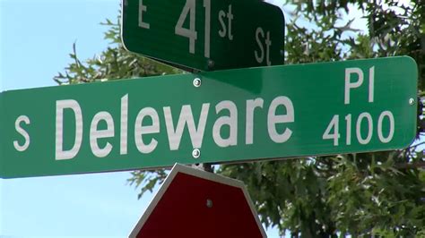 Deleware City Of Tulsa Addressing Misspelled Street Signs