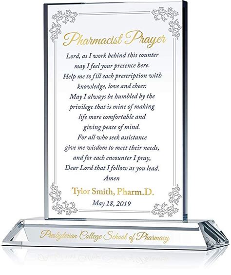 Maybe you would like to learn more about one of these? Amazon.com: Personalized Pharmacist Prayer Graduation Gift ...