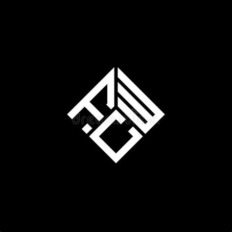 Fcw Letter Logo Design On Black Background Fcw Creative Initials