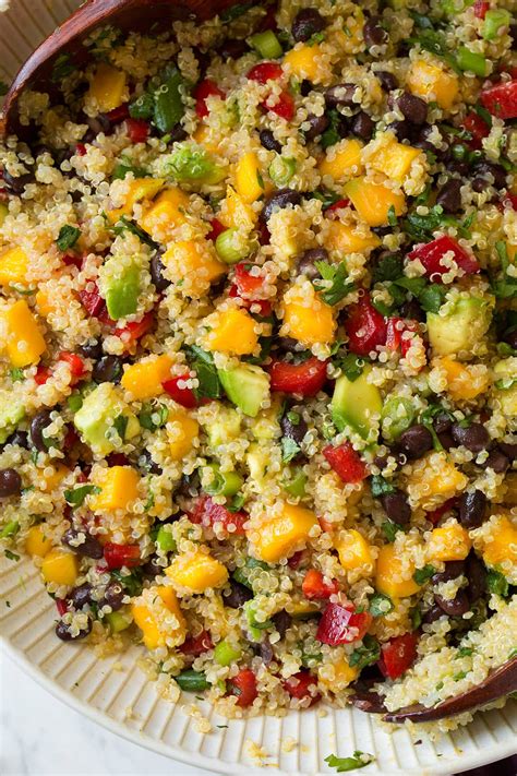Toss together and chill for a few hours. Mango Black Bean and Avocado Quinoa Salad - Cooking Classy