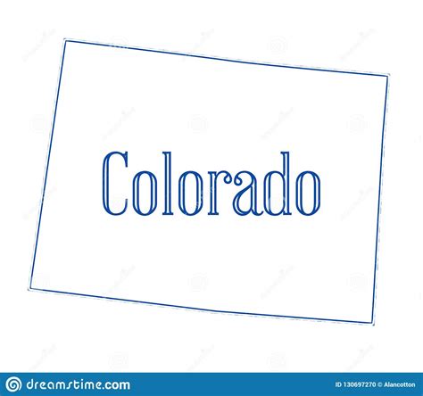 Colorado State Outline Map Stock Illustration Illustration Of American