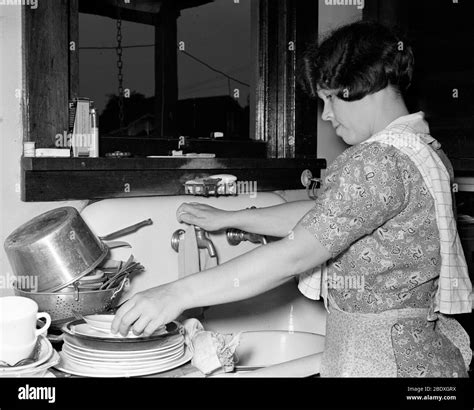 Washing The Kitchen Black And White Stock Photos Images Alamy
