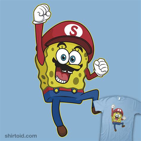 Spongebob Mario Available At Redbubble Shirtoid