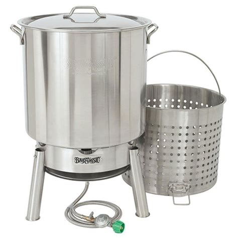 Bayou Classic Kds 160 60 Quart Stainless Boil Steamer Cooker And Basket