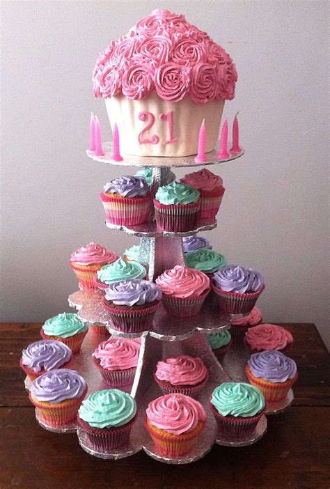 21st Birthday Giant Cupcake 21st Birthday Cakes Cupcake Birthday