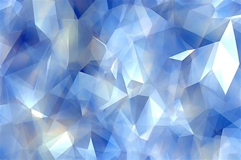 Premium Ai Image Abstract Blue Crystal Background