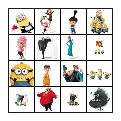 Jj S One In A Minion Birthday Party Bingo Card