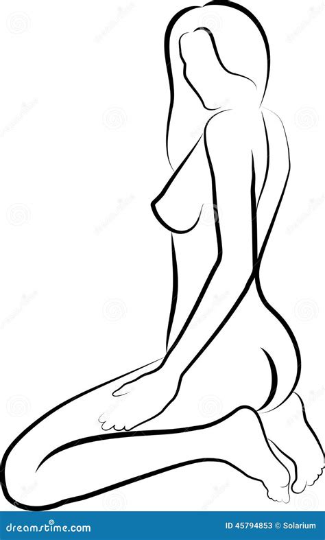 Siluette Nude Illustrazione Vettoriale Illustrazione Di Nanometro My XXX Hot Girl