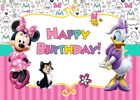 X Ft Happy Birthday Daisy Minnie Mouse Bow Bowtique Boutique Party