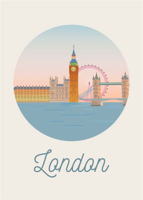 London City Illustration London Illustration London City London Poster