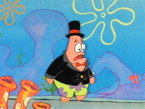 Orig Spongebob Animation Cel Background Patrick In Tux
