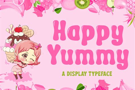 Happy Yummy Font By Rian 7ntypes · Creative Fabrica
