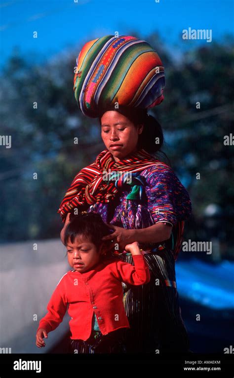 Quiche Mayan Indian Women In Traditional Dress Stock Photo Alamy