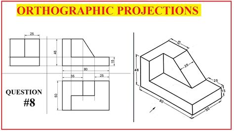 Orthographic Projection In Engineering Drawing Youtube