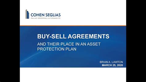 Buy Sell Agreements And Their Place In An Asset Protection Plan Youtube