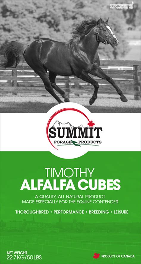 50lb Summit Timothy Alfalfa Cubes Standish Milling Company