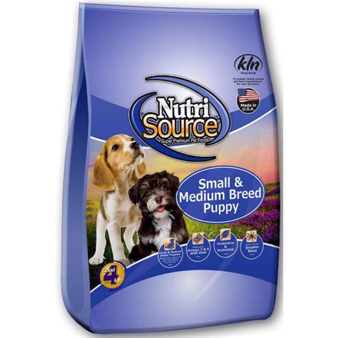 Puppies are unable to regulate their food intake, so more regular. NutriSource Small Medium Breed Puppy Food 6.6 LB ...