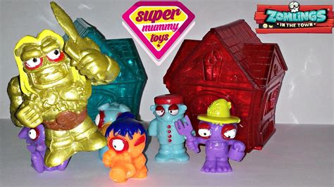 Zomlings Series 3 Houses Toy Unboxing With Limited Edition Gold Zomling