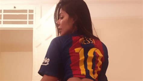 photos miss bum bum celebrates messi s milestone in the best way she knows how with her bum