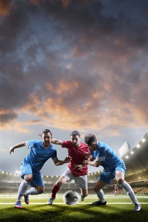 Soccer Players In Action Stock Image Image Of Ball People 72553547