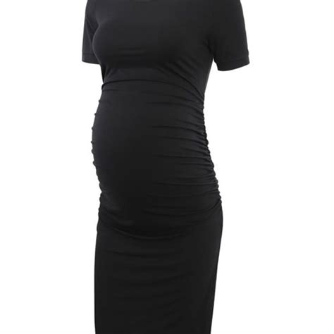 liu and qu women s ruched maternity bodycon dress mama causual short sleeve wrap dresses