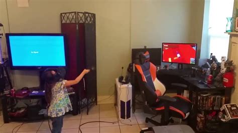 htc vive so easy even a 4 year old can do it youtube