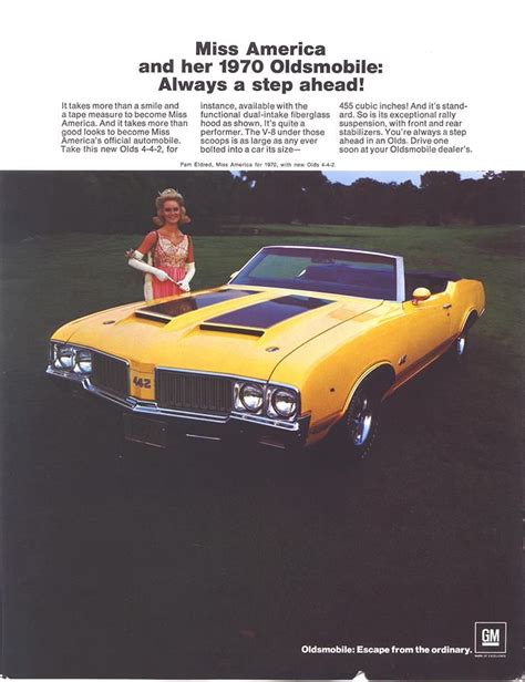 1970 Miss America Pageant Winner Pam Eldred And Her Oldsmobile 442 Promo