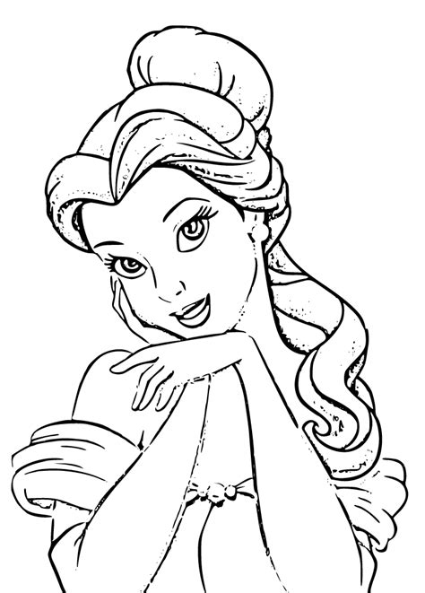 Sweet Belle Coloring Page Disney Princess Belle 283