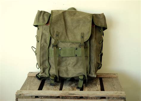 Italian Army Backpack Rucksack Vintage Manbag Italian Alpini Mountain