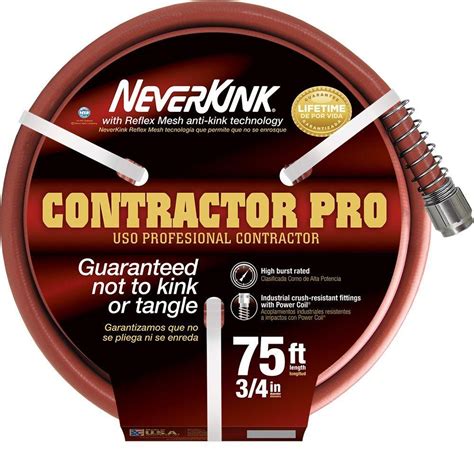 Best garden hoses for your yard the home depot. Neverkink PRO 3/4 in. Dia x 75 ft. Commercial Duty Water ...