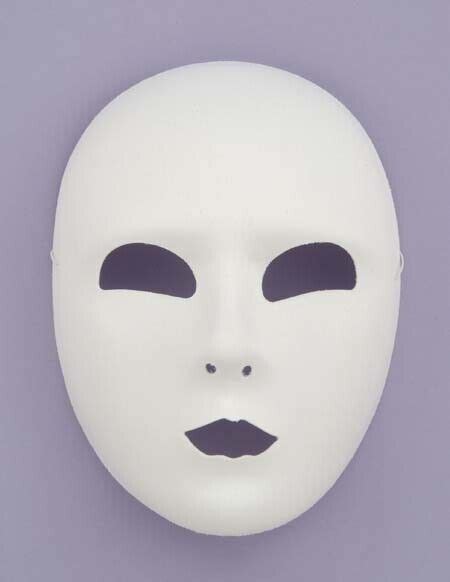 White Full Face Mask Costume Accessory For Sale Online