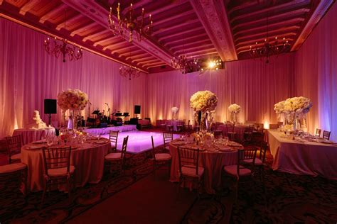 Sweet And Soft Pink Uplighting Inspiration Wedding Inside Indoor