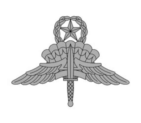 Us Army Military Free Fall Jumpmaster Halo Badge Vector Etsy