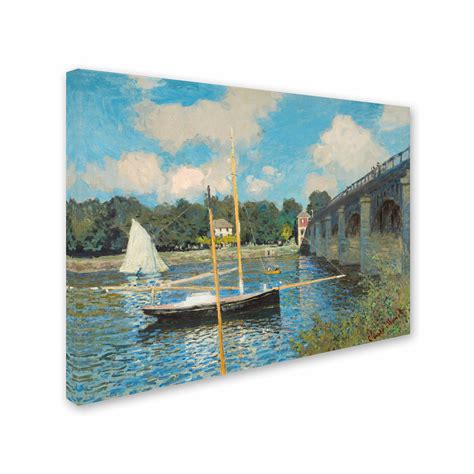 Trademark Art The Bridge At Argenteuil 1874 By Claude Monet Framed
