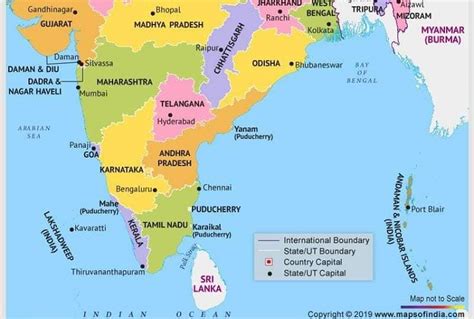 Capitals Of States In India 2021 India Map With States High