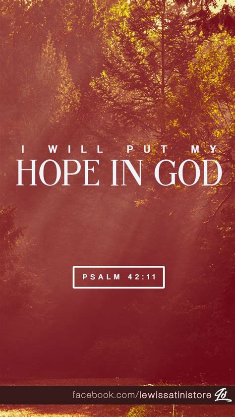 Psalm 4211 I Put My Hope In God Postcard Psalm 42
