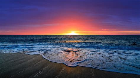 Beautiful Sunset At The Beach Wallpaper 4k Hd Id8459