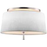 Clear glass to showcase a unique bulb, as well as two variations on mercury glass, created by two different silver. Feiss Tori 14" Wide Satin Nickel Ceiling Light - #8G368 ...