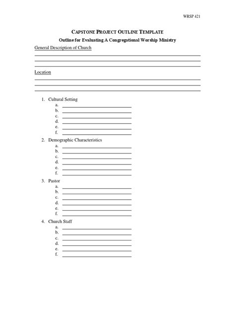 Capstone Project Outline Template Pdf
