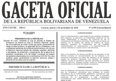 Diario con las últimas noticias de quindío, colombia y el mundo. En Gaceta Oficial, Decreto de Estado de Excepción de ...