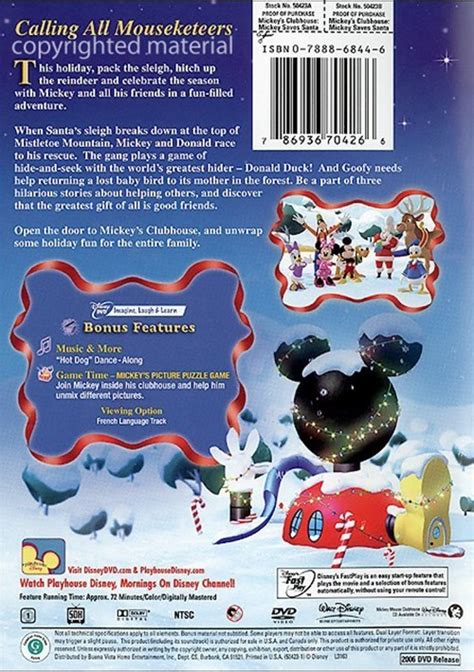 Mickey Mouse Clubhouse Mickey Saves Santa Dvd Dvd Empire