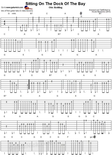 Sitting on the dock of the bay fingerstyle guitar tab. De 25+ bedste idéer inden for Tablature på Pinterest | Ukulele
