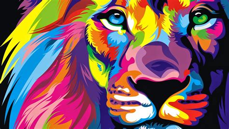 Colorful Lion Wallpapers Wallpaper Cave