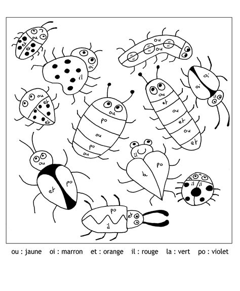 Magique Syllabes Insectes Coloriage Magique Pour Enfants The Best